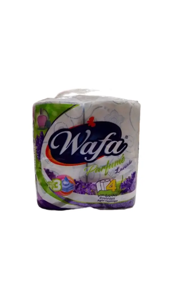 Papier hygiénique wafa 04 rlx parfume lavande (03 plis)