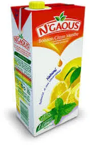N'Gaous boite carton tetrea pack 1L Citron menthe
