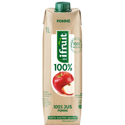 jus pomme sans sucres ajoutés 1L