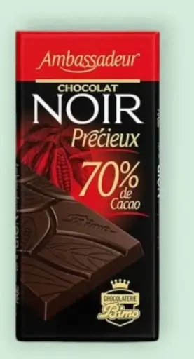 chocolat noir 70% tablette 100g
