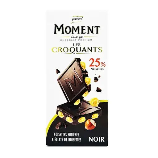 chocolat noir– Les Croquants –25% noisettes 145g