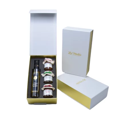 Coffret Perfection 3 x 125 g de miel + Huile d’olive 250 ml
